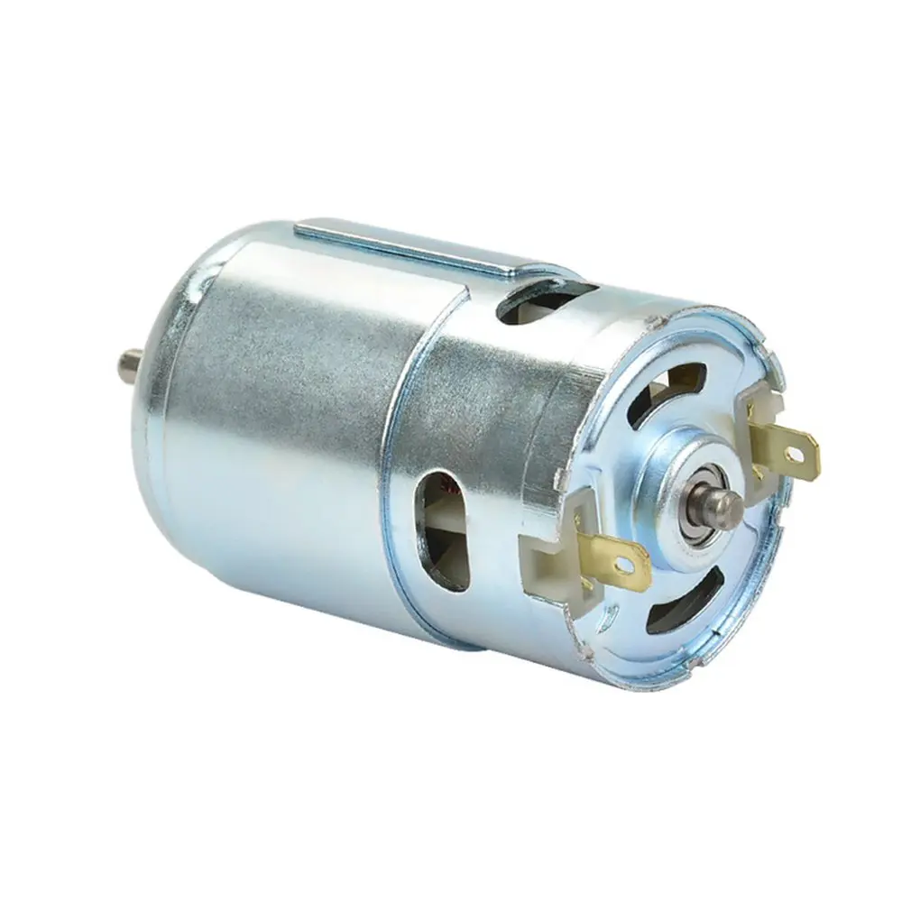 

895 DC 12V 6000/12000RPM Motor Double Ball Round Shaft Double Bearing Ball Bearing Torque Gear Motor Brush DC Electric Motor