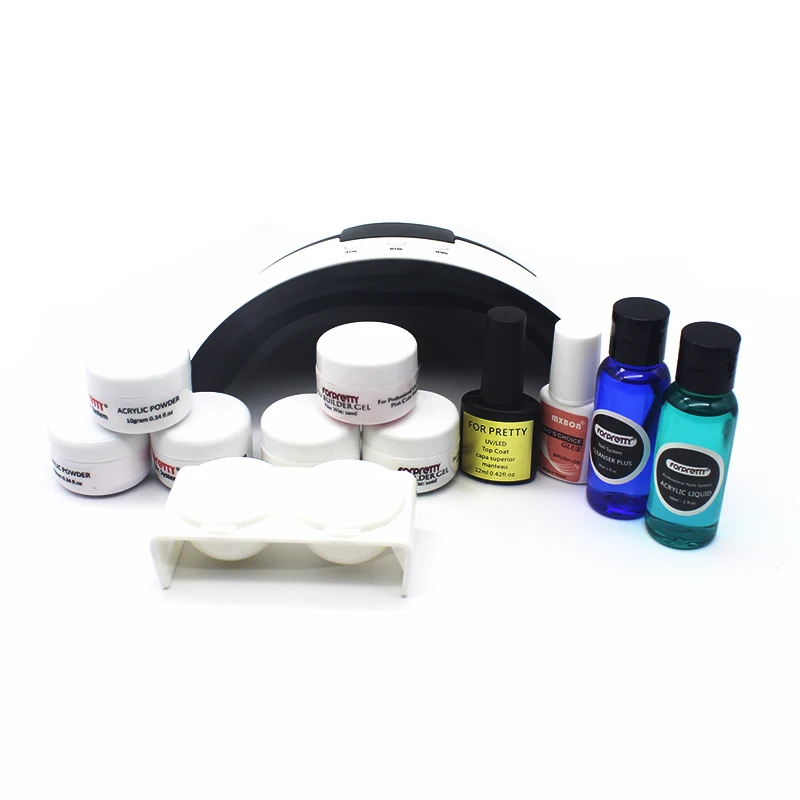 Набор для акриловых ногтей маникюрный гель UV Complet Unha наборы с лампой Ongel En Extenstion De Unhas En Com Secadora Acrylique Starter Set