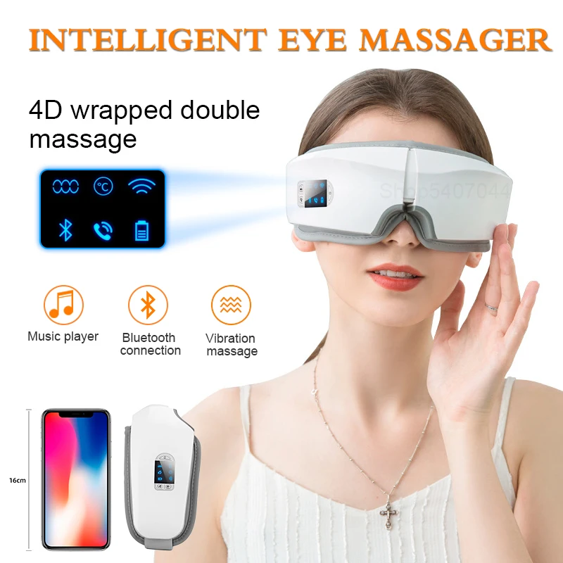 売却 インテリジェントな目の電気機器,4d,Bluetooth,振動,目のケア,暖房,音楽の疲労感を和らげます