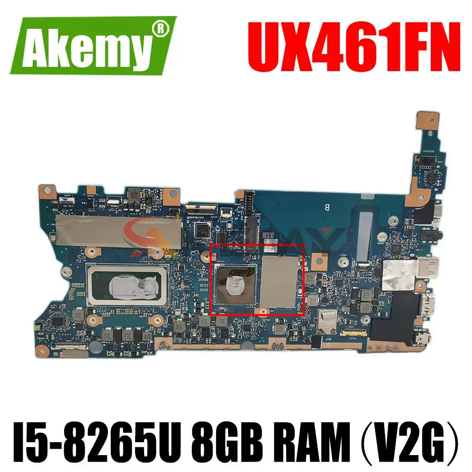 

For ASUS UX461FN UX461F original motherboard mainboard tested 100% UX461FN laptop motherboard with I5-8265U CPU 8GB RAM （V2G）GPU