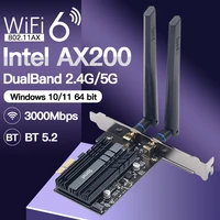 fv ax3000 wi fi6 intel ax200 dual band 2 4g5g gigabit pcie wifi network card bluetooth compatible 5 1 for pc desktop windows 10