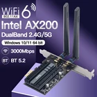 FV-AX3000 WiFi6 Intel AX200 Dual Band 2,4G5G Pcie Wi-Fi сетевая карта Bluetooth-совместимая с 5,2 AX210NGW 6G Wi-Fi 6E карта для ПК