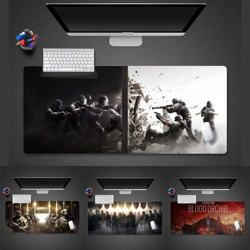 Радужный шесть осады для геймеров DIY дизайнерский Настольный коврик мыши большой