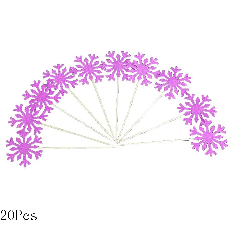BB244-ST06 6/20 шт. с сердцами и звездами леденец на палочке Снежинка украшения для кексов Декор десерт торт фигурки жениха и невесты; Палочки Беби Шауэр детский подарки для украшения - Цвет: BB244-ST06