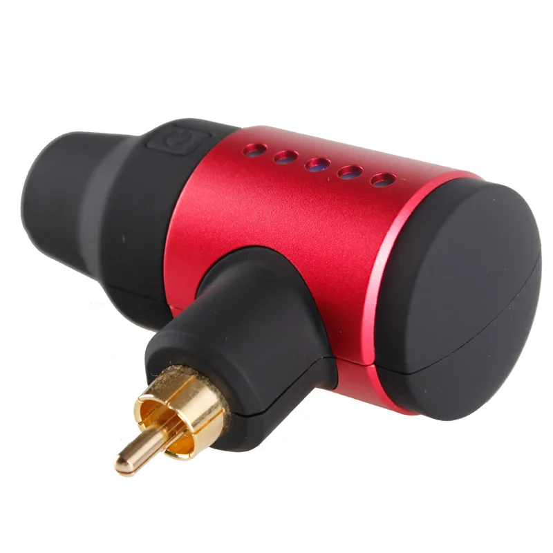 RCA Battery Red New Rechargable Battery Wireless Tattoo Power Supply For RCA/DC Tattoo Machine Gun Supply - Цвет: RCA Battery Red