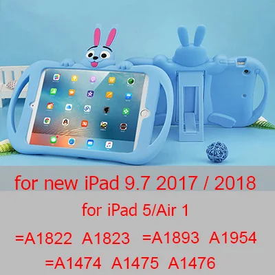 b 9.7 Силиконовый чехол для iPad air 2, 9,7 дюймов,,, детская подставка с милым Кроликом, чехол для планшета для iPad mini 2, 3, 4, 5, чехол - Цвет: b 9.7