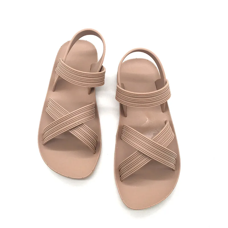 Туфли женские прозрачные без застежки плоская подошва дышащие повседневные