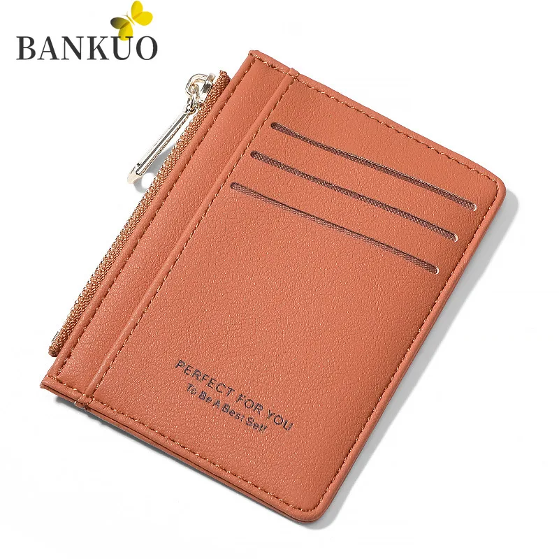 

BANKUO Fashion Short Women's Wallet Multi-card Zipped Card Case PU Leather Wallets for Women Casual Girl's Light Coin Purse C88