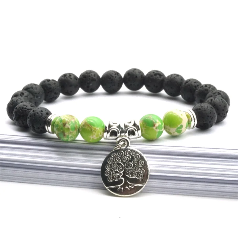 Бусины из черного лавового камня 8 мм | Украшения и аксессуары