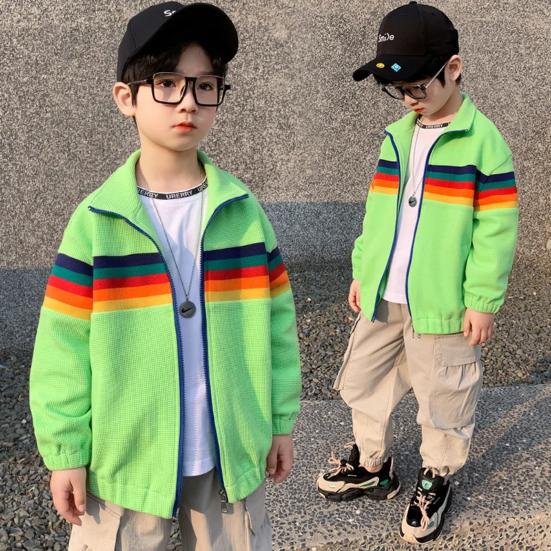 

Boys Casual Jacket Spring Autumn Coat Outerwear Top Children Clothes Kids Costume Teenage School Boy Zipper Clothing 4 6 8 10 Y