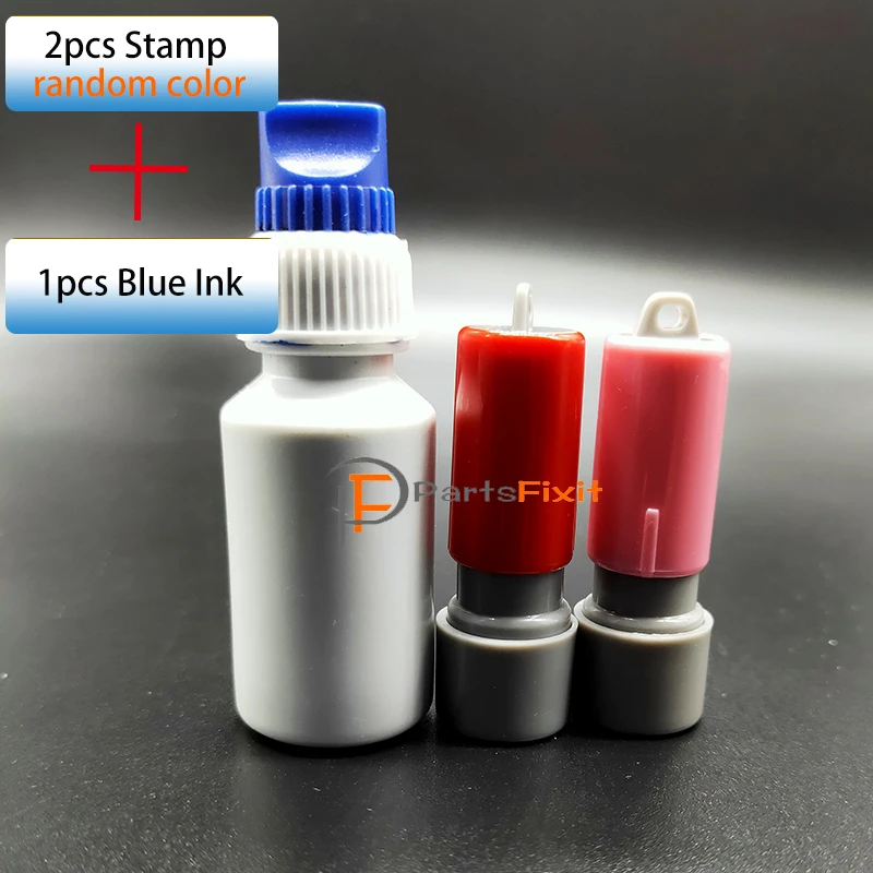 2 Stamp 1 Ink Заказной штамп гарантийное уплотнение с вашим логотипом самописание для ремонта телефона мастерской DIY печать - Цвет: 2 Stamp 1 Ink