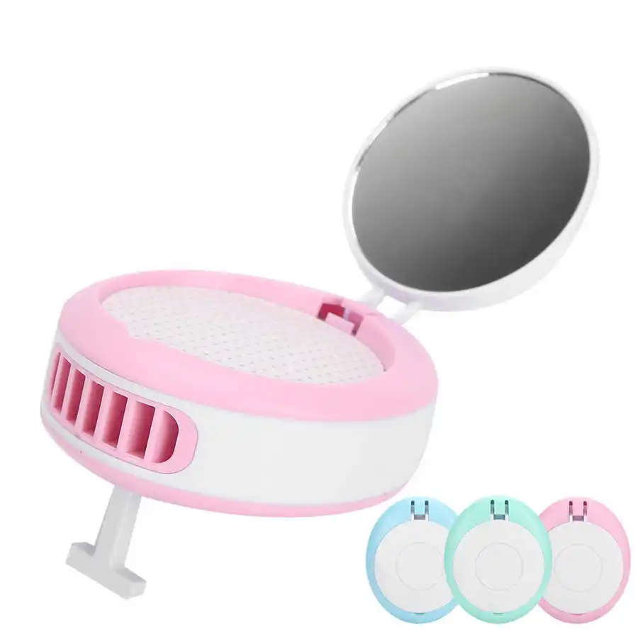 Многофункциональный вентилятор для сушки ногтей портативный ресниц с зеркалом