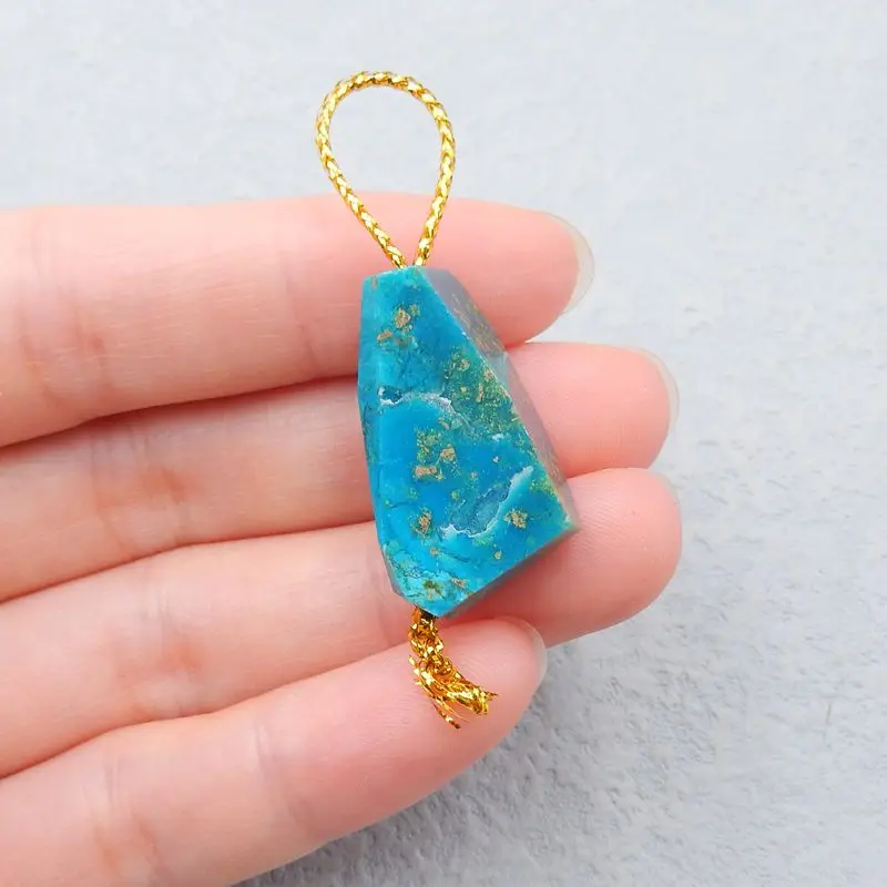 

Natural Blue Opal Pendant Bead Semi Gemstone Jewelry Gift Gem Customized 27x15x11mm 6g Beauty Pendant Jewelry