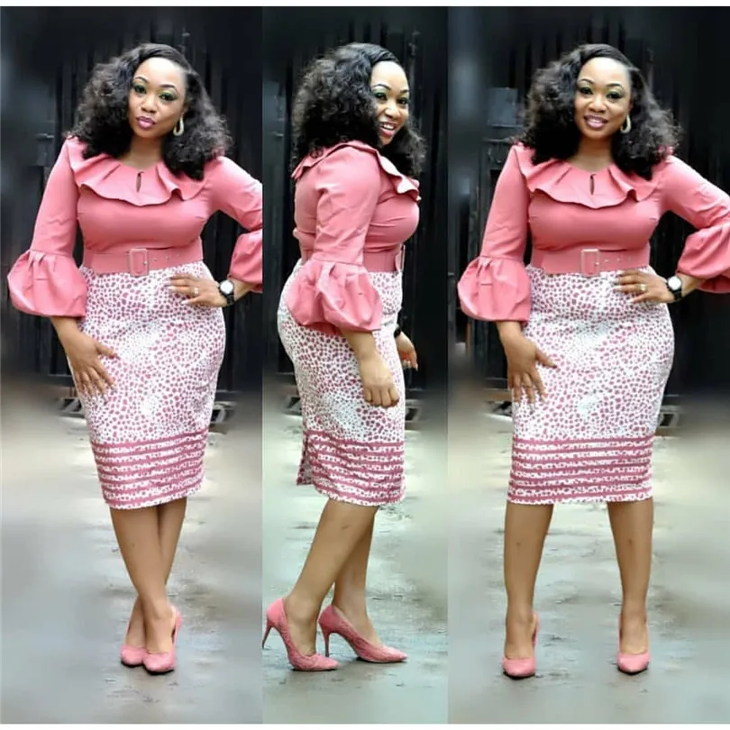 Женские миди платья элегантные офисные женские синие облегающие свободный рукав