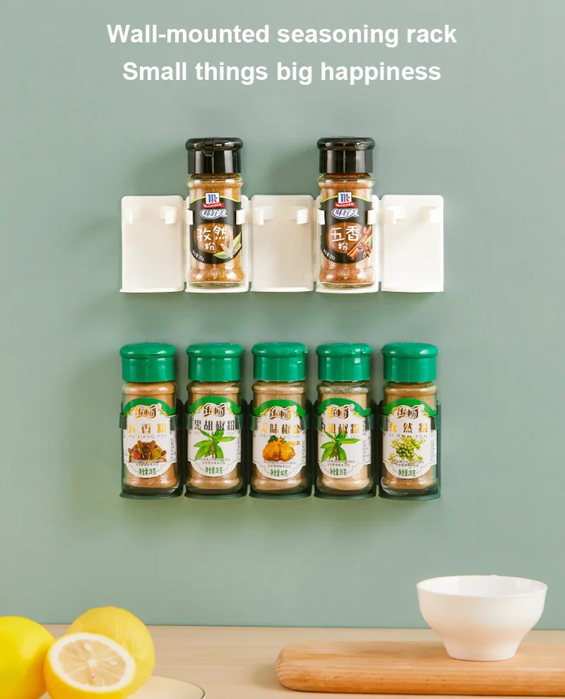 1 шт. кухонный стеллаж для хранения настенное крепление полка бутылок с специями