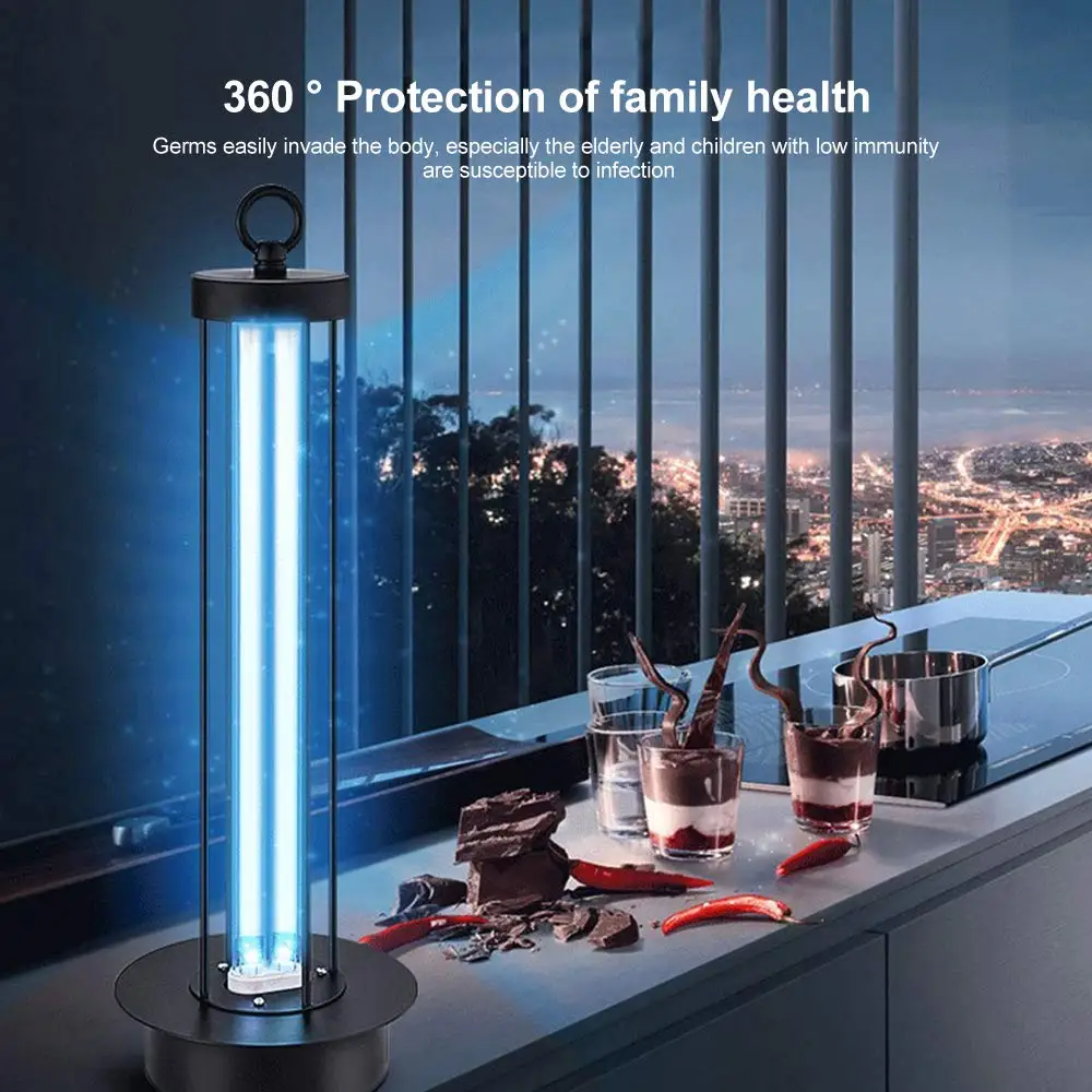 

Ultraviolet Disinfect Lamp 38W UVC Quartz Lamp Portable Sterilizer Remote Mite Control Ozone Sterilization