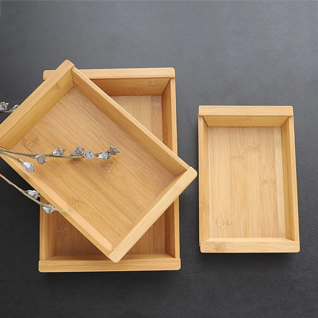 Многофункциональный деревянный поднос Портативный Бамбуковый набор для подачи