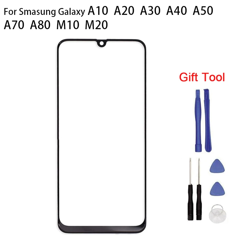 Для samsung A10 A20 A30 A50 A70 A80 A90 M10 M20 сенсорный экран стеклянная панель дигитайзер Сенсорная панель передняя стеклянная панель запасные части