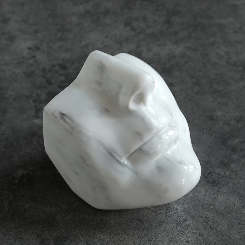 Современная мраморная текстура Полулицо статуя предметы для домашнего декора