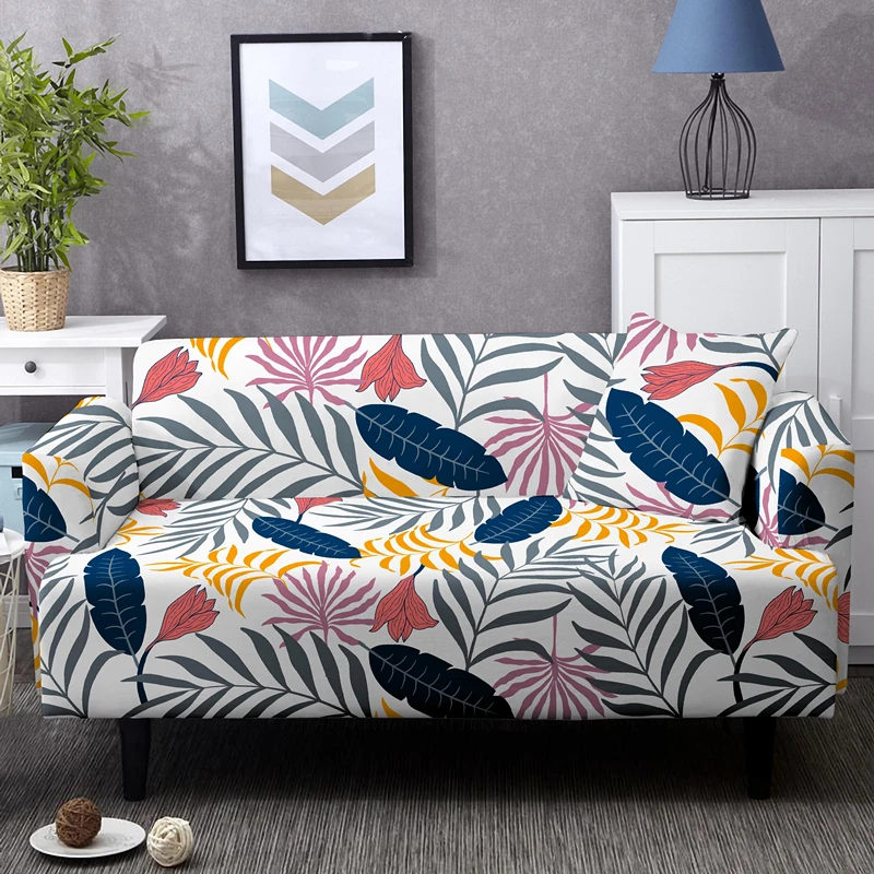 Elegant Flowers 1/2/3/4 Seater Elastic Sofa Cover For Living Room Full-cover Stretch Corner Couch Covers Universal Slipcovers | Дом и сад