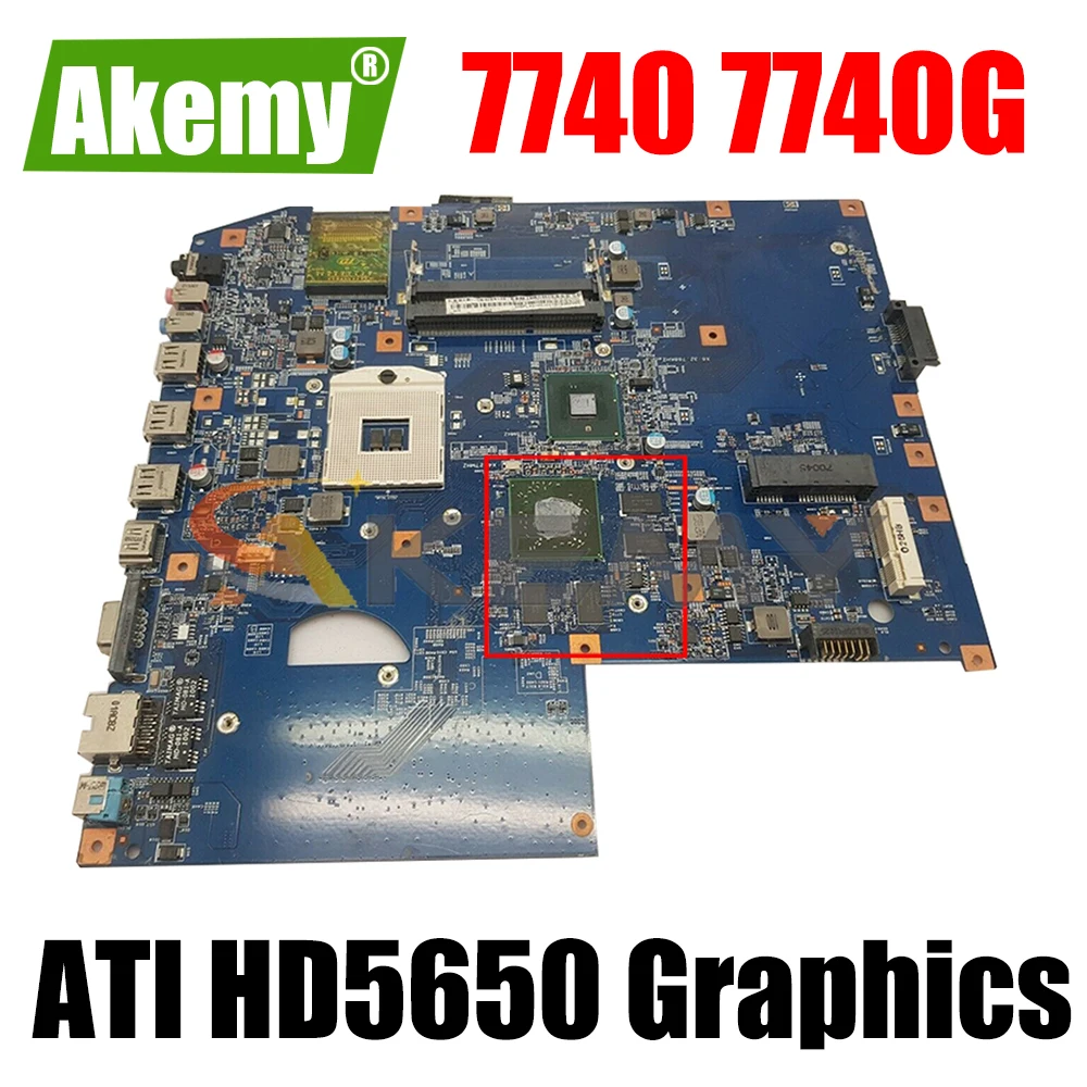 

AKEMY MB.PLX01.001 MBPLX01001 For Acer aspire 7740 7740G Laptop Motherboard 48.4GC01.011 HM55 DDR3 ATI HD5650 Graphics