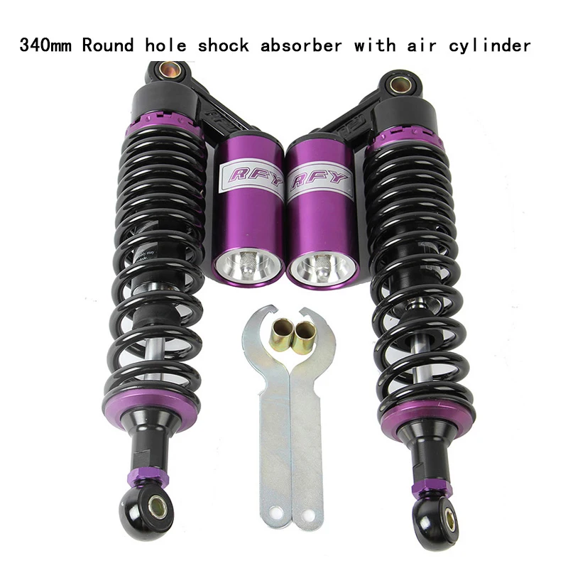 

POSSBAY Motorcycle Rear Air Shock Absorbers Fit for Yamaha Suzuki 320mm 340mm 360mm 380mm 400mm Shock Absorber