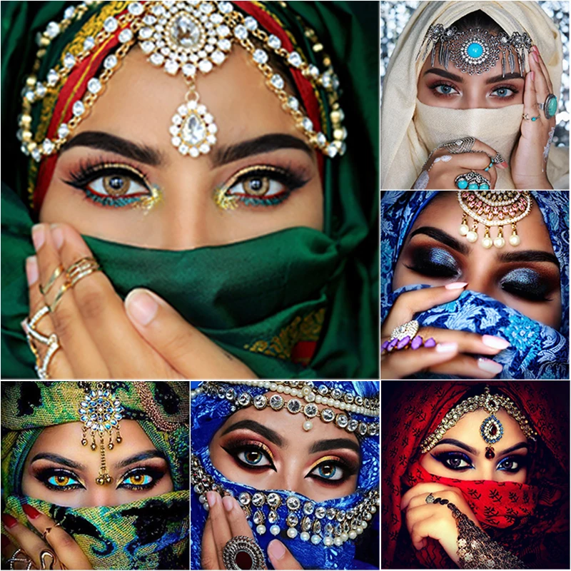 

NewDIY Diamond Painting Charming Eyes Diamond Embroidery Woman Cross Stitch Full Round Square Drill Manual Home Decor Art Gift