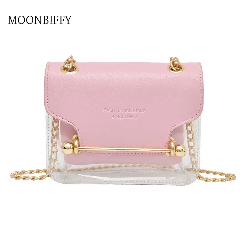 

Mini Small Square Pack Women Chain Shoulder Bag Fashion Transparent Jelly Messenger Crossbody Bags Woman Clutch Wallet Handbags