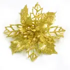 1 шт., искусственные рождественские цветы, блестящие Поддельные Украшения для рождественской елки, украшение для дома, рождественский подарок, рождественский домашний декор