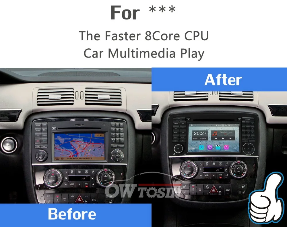5 USB порт Восьмиядерный Android 9,0 4GB ram автомобильный dvd-плеер для Mercedes Benz R Class W251 R280 R300 R320 R350 R500 gps Радио DSP