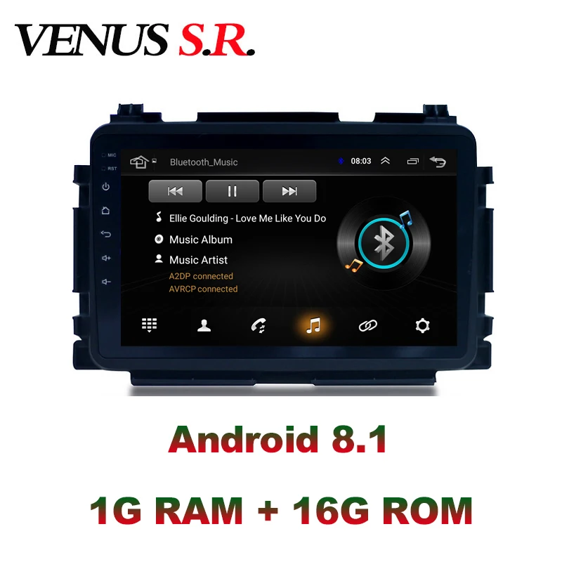 Автомобильный dvd плеер VenusSR Android 8 1 2.5D для Honda VEZEL HRV XRV мультимедийное головное