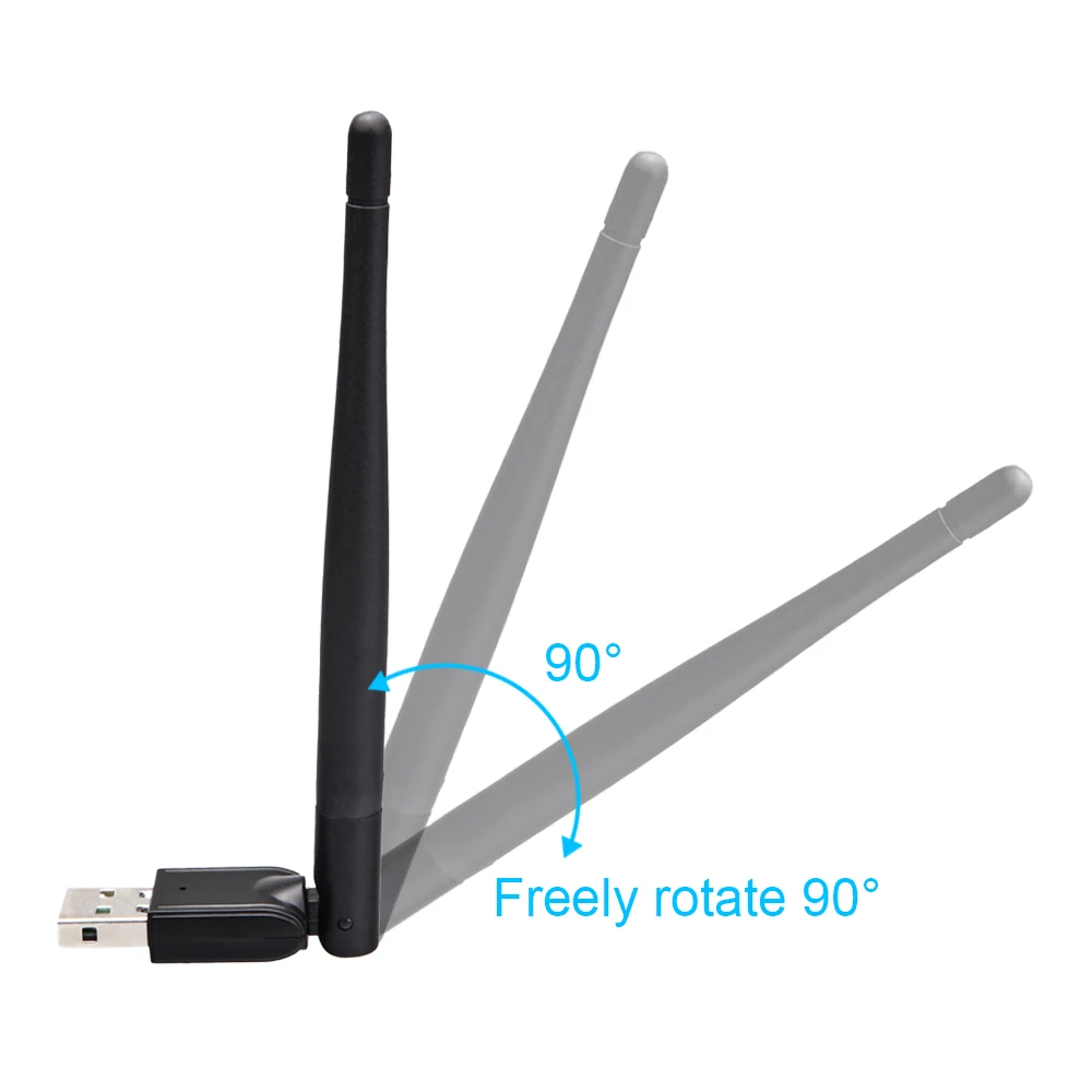 150Mbps Wireless WiFi Adapter 5dB Wifi Antenna Network Card Portable USB Receiver For PC Desktop Laptop |