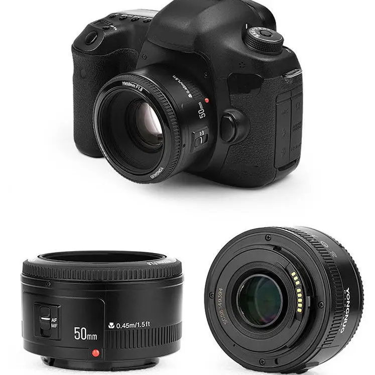 Объектив YONGNUO YN 50 мм f1.8 с автофокусом для цифровых зеркальных камер Canon EOS 60D 70D 5D2 5D3