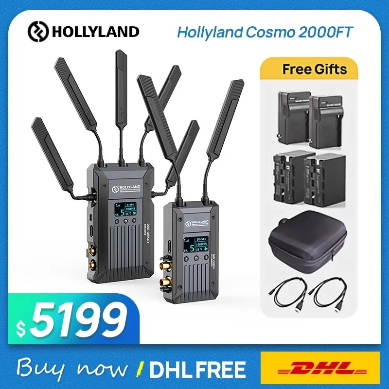 Оригинальная HOLLYLAND COSMO 2000FT SDI Беспроводная HD видеопередающая система Трансмиттер