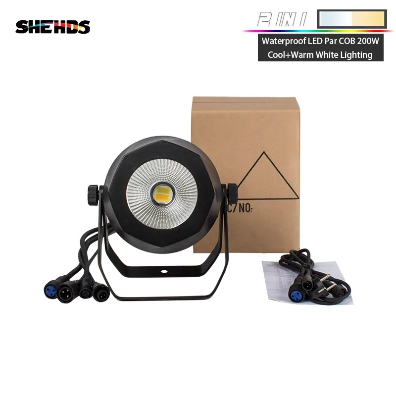 2/4/6 шт. светодиодный Водонепроницаемый 200W Теплый + холодный белый COB LED Par