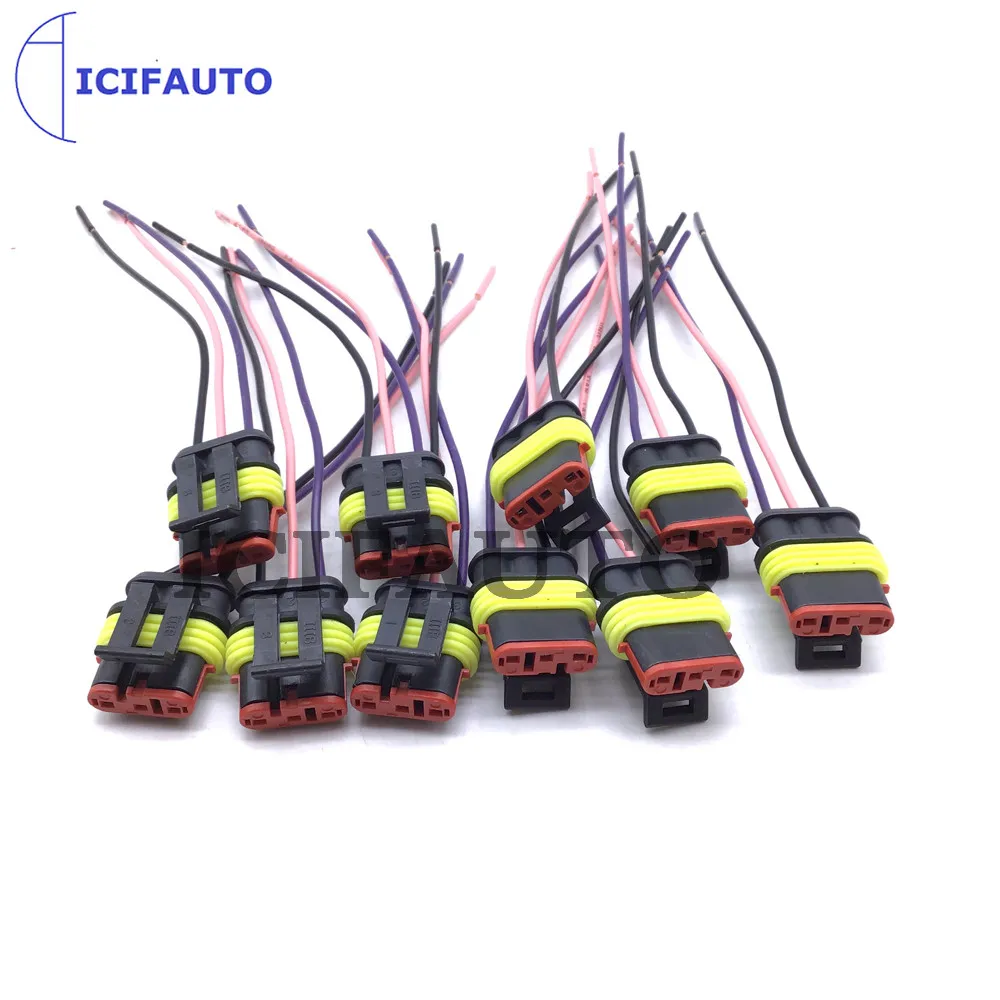 

Waterproof 3 Pin Way Seal Quad Bike 10A IP68 Electrical Automotive Wire Connector Plug Terminals Truck Car motorcycles