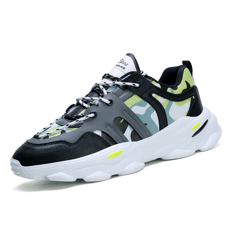 

Кроссовки мужские на шнуровке, брендовые дышащие, Повседневная Удобная Уличная обувь, кеды