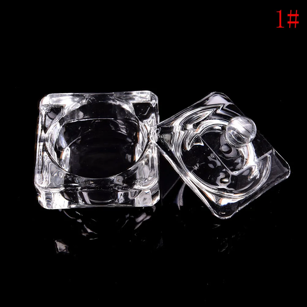 1PC Crystal Glass Dappen Dish Lid Bowl Cup Holder Manicure Equipment Nail Tool For Nail Art Acrylic Powder Liquid - Цвет: 1