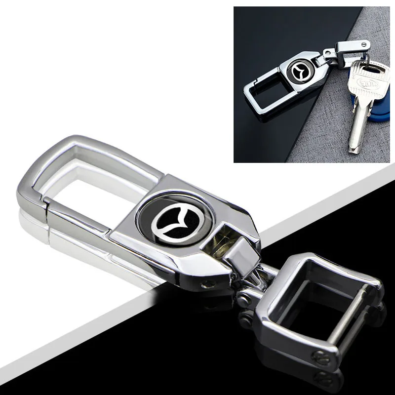 

1pcs Auto Car Decoration Interior Metal Waist Hanging KeyChain for Mazda 3 5 6 323 626 RX8 7 MX3 MX5 CX5 Atenza Axela Car Goods