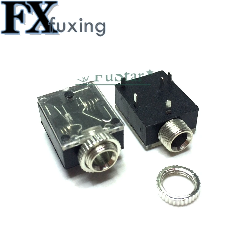 5 шт. 5-контактный 3,5 мм PJ-324M гнездовой аудио стерео разъем PCB панель крепление вертикальный и горизонтальный двухканальный интерфейс для наушников