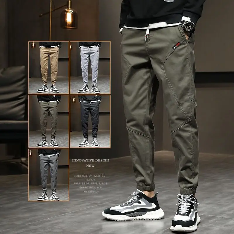 Брюки-карго мужские, уличная одежда в стиле хип-хоп, модные штаны, повседневные джоггеры, спортивные штаны