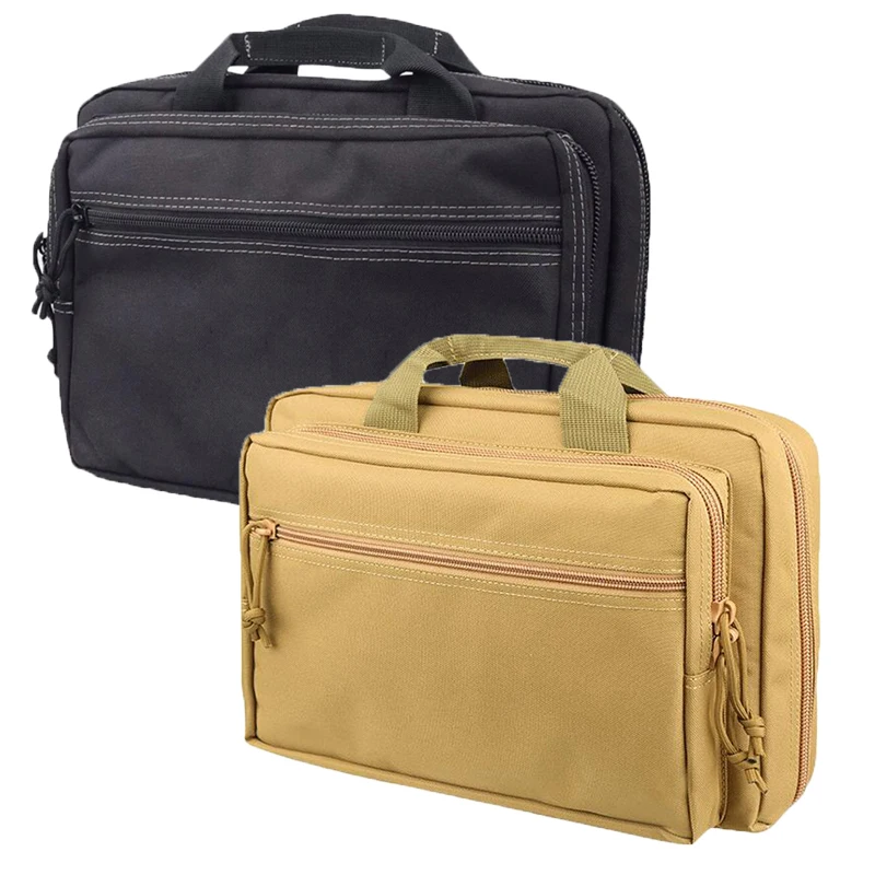 

Outdoor Tactical Combat Army Hunting Dual Glock Portable Storage Gun Bag Tool Case 1911 Pistol Bag Airsoft Handgun Accessories