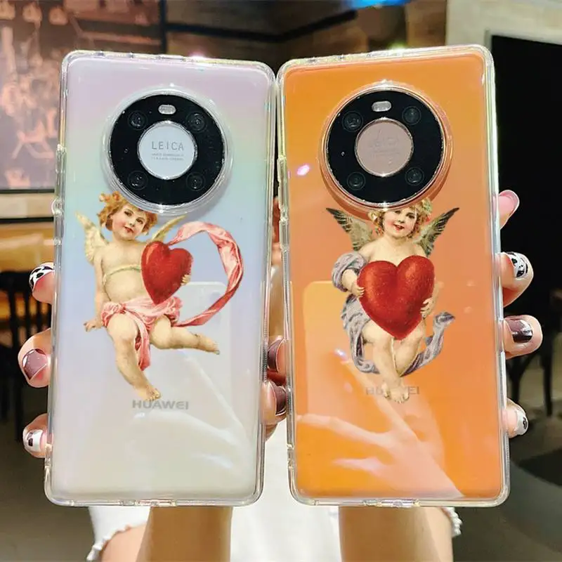 

Retro rose angel cute Phone Case For Huawei P20 30 pro lite Psmart 2019 Y5 6 7 Honor 8 10 i lite Mate 20lite