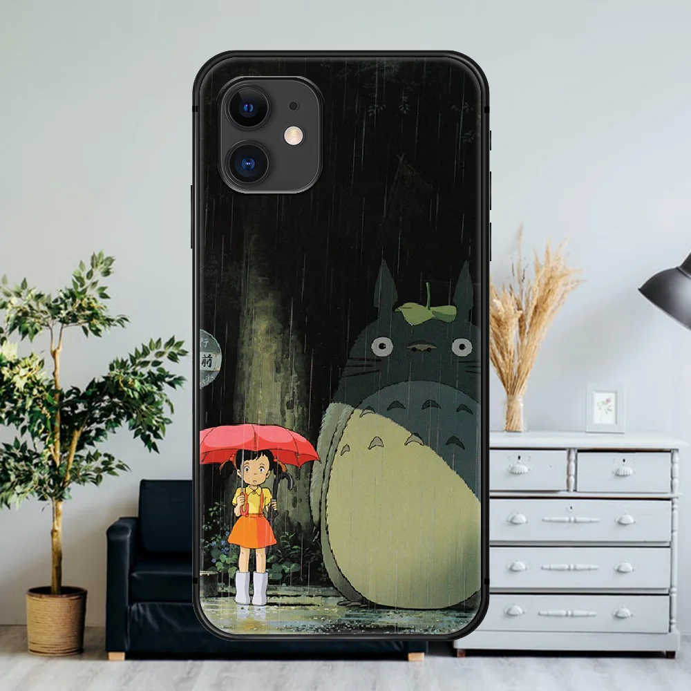 

Studio Ghibli Anime Cute Spirited Away Phone Case For iPhone 4 4s 5 5S SE 5C 6 6S 7 8 Plus X XS XR 11 12 Mini Pro Max 2020 black