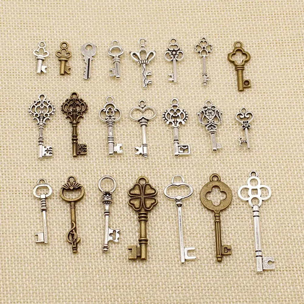 1 Piece Jewelry Making Supplies Heart Small Four Leaf Clover Key Charms HJ135|Шармы| |