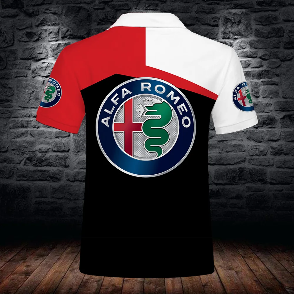 

New Men For Alfa Romeo Polo Shirt Men Short Sleeve Jerseys Brand Polo Shirts T Shirt Summer Man Clothes Slim Stretch Mens Tshirt