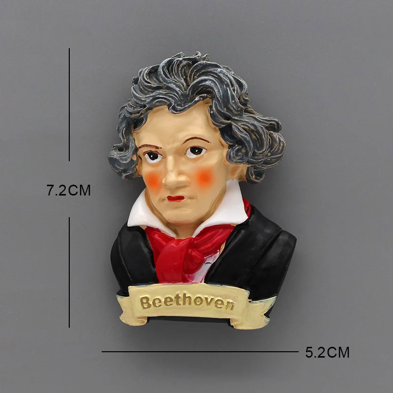 Европейский Американский туризм сувенир музыкант Моцарт битовен 3D твердый