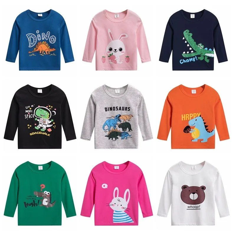 

Children Clothing Baby Boy Autumn Winter Clothes Girls Cute Cotton Long Sleeve T-shirt Kids Cartoon T Shirts Toddler Top Tee