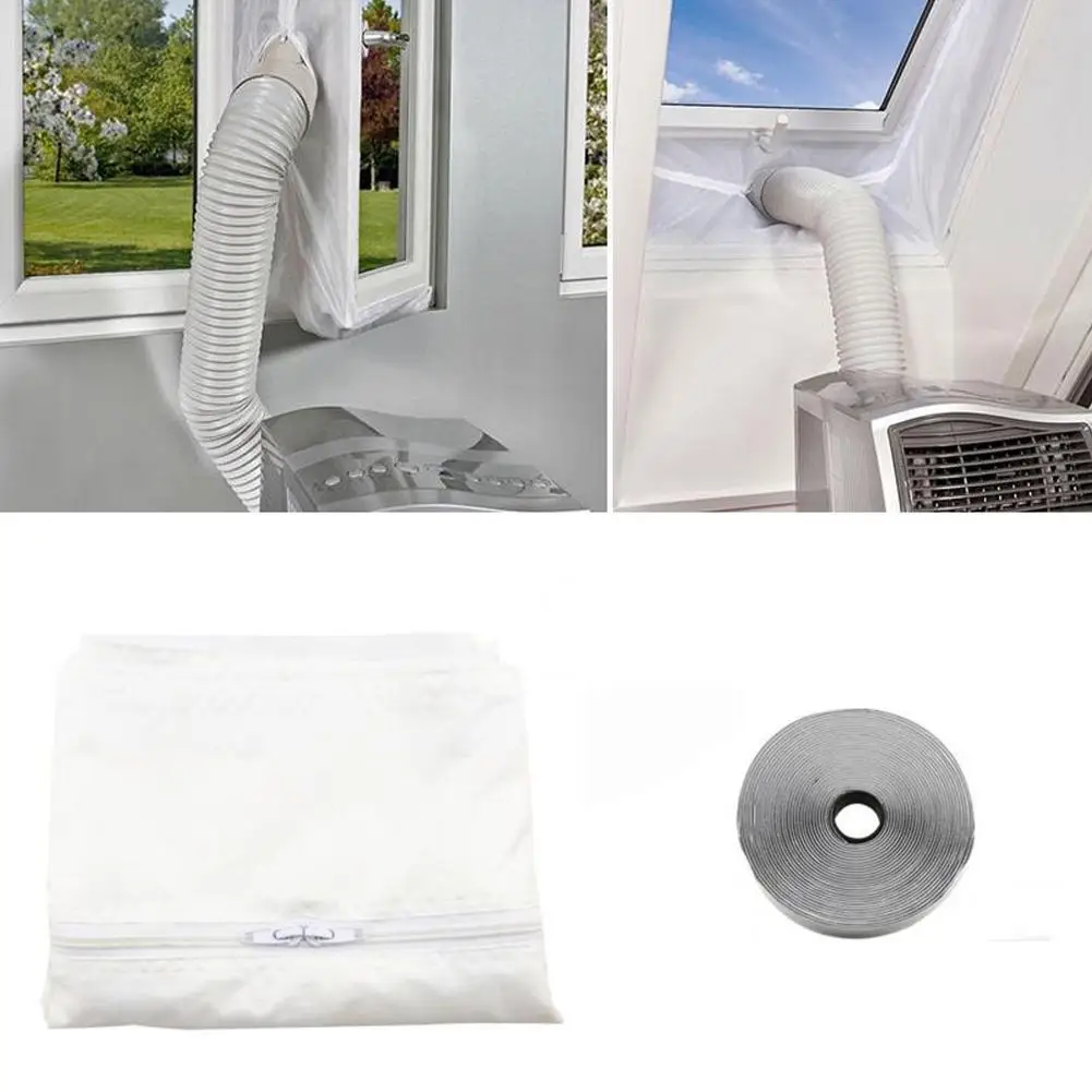 

3/4/5.6m Air Conditioner Sealing Cloth AirLock Window Seal Air Conditioner Flexible Cloth Sealing Plate Window Seal Zip Adhesi