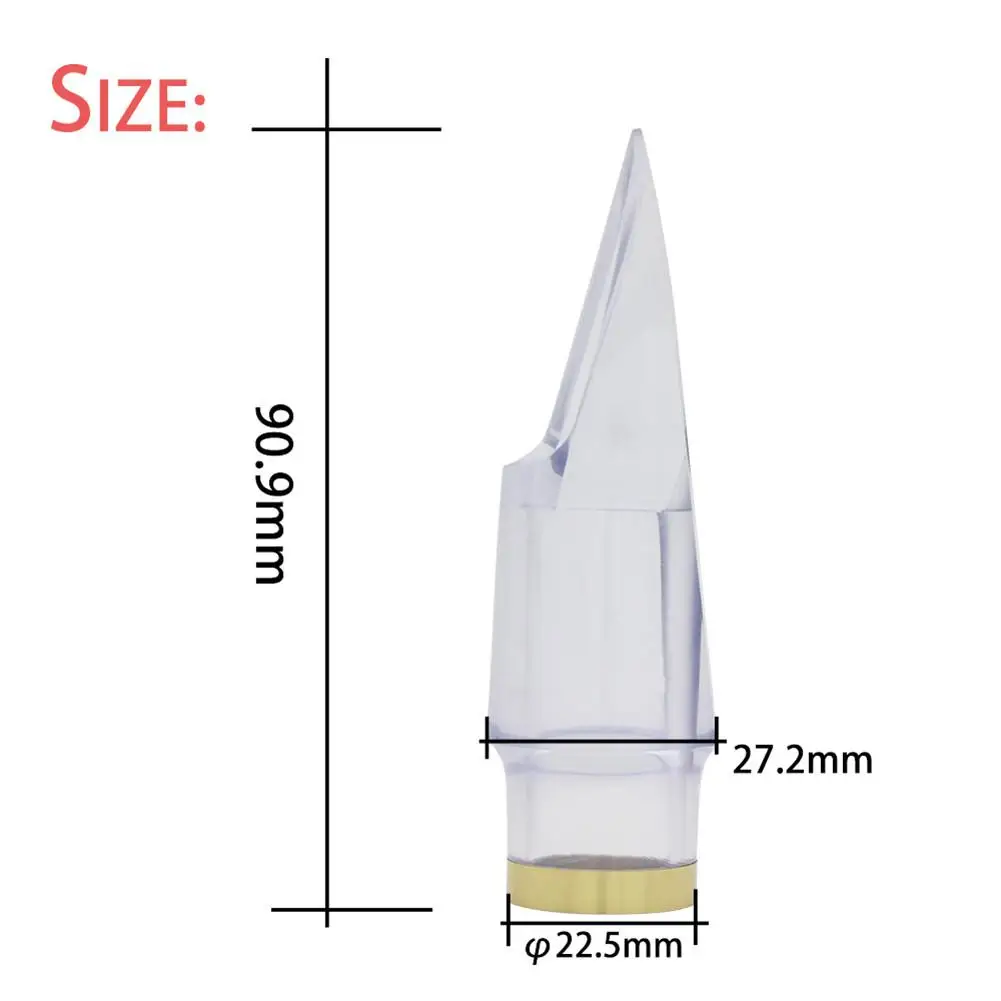 Professional Alto Saxophone Mouthpiece For Sax Playing Music Transparent Golden Rim Parts | Спорт и развлечения
